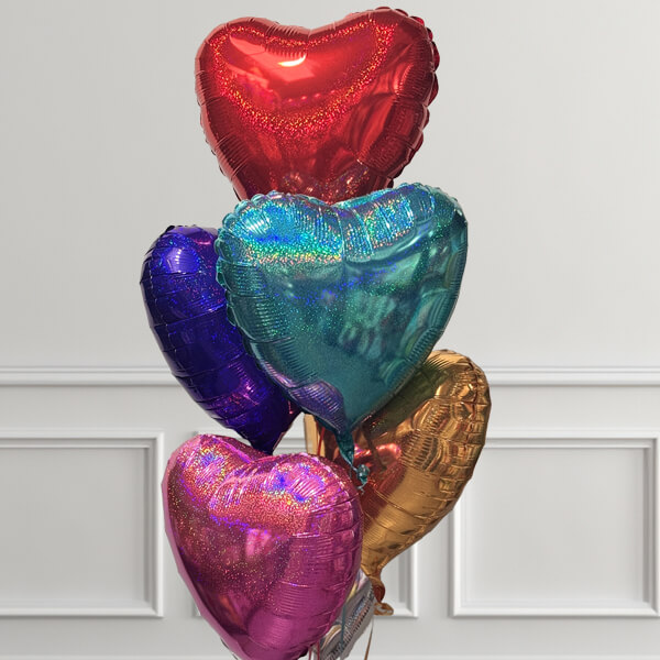 Glitter Hearts Bunch