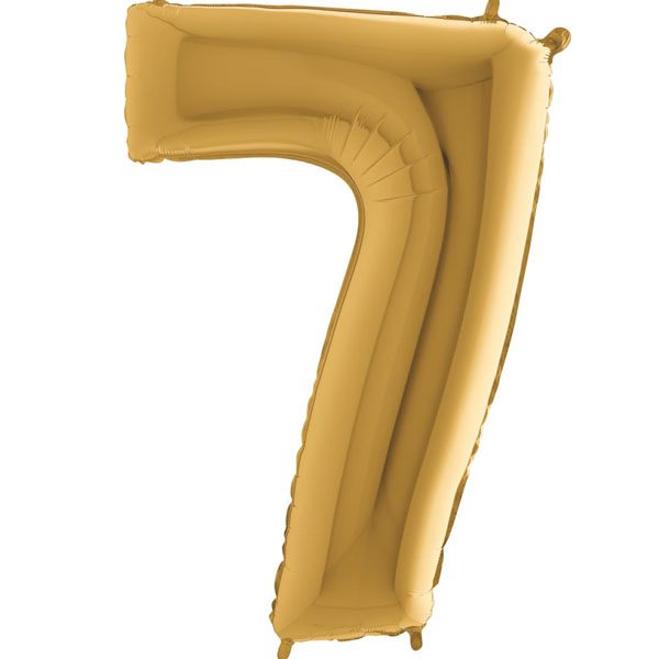 GOLD NUMBER 7 BALLOON
