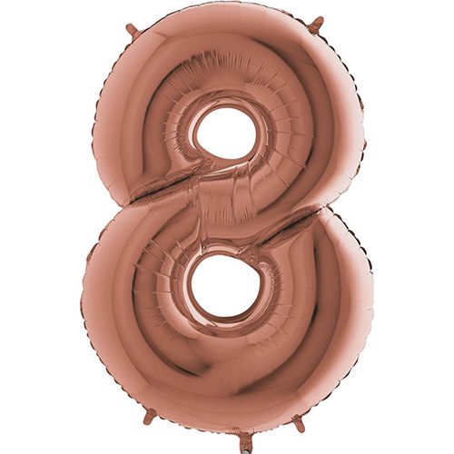 ROSE GOLD NUMBER 8 BALLOON