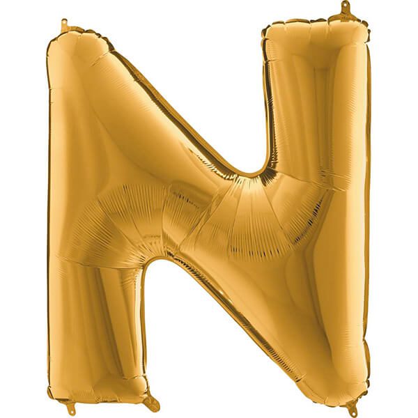 GOLD LETTER N BALLOON