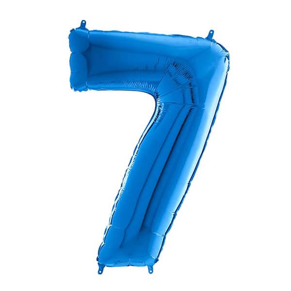 Large 26'' Blue Number Balloon 7