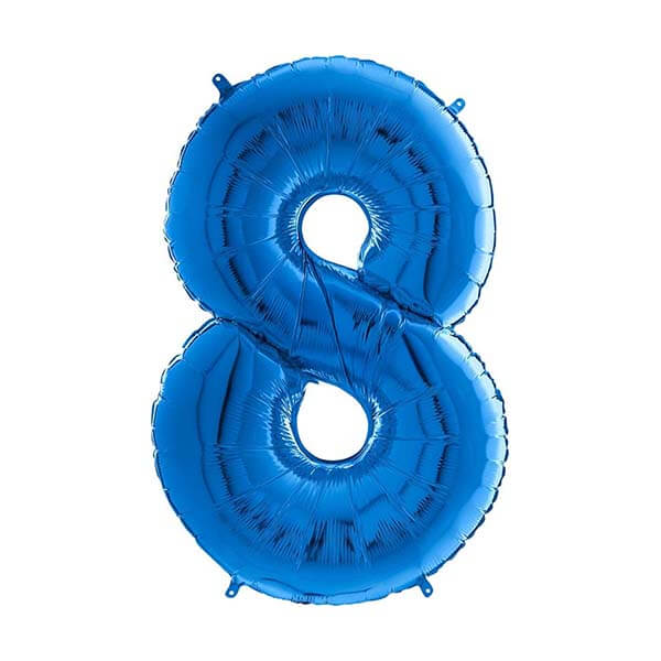 Large 26'' Blue Number Balloon 8