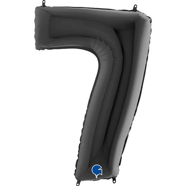 BLACK NUMBER 7 BALLOON