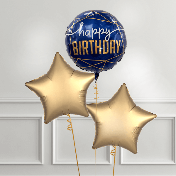 Blue and Gold Birthday Bunch