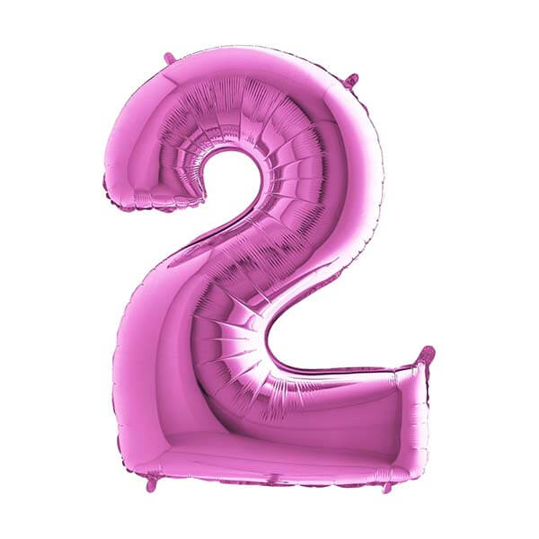 Large 26'' Pink Number Balloon 2