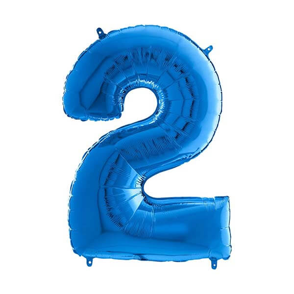 Large 26'' Blue Number Balloon 2