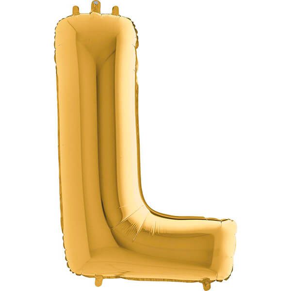 GOLD LETTER L BALLOON