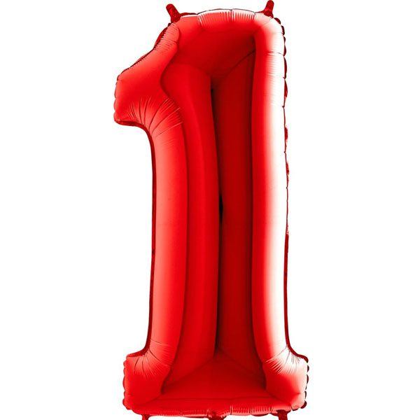 RED NUMBER 1 BALLOON