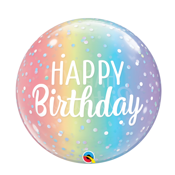 Pastel Ombre Birthday Bubble
