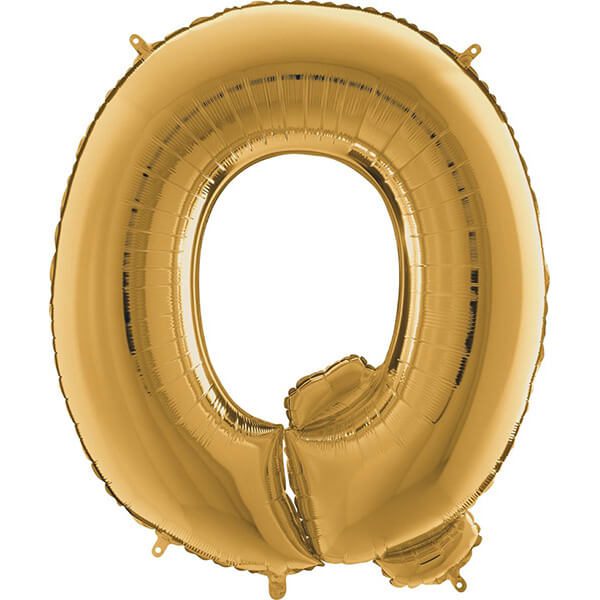 GOLD LETTER Q BALLOON