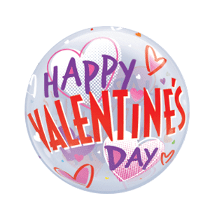 Happy Valentines Bubble Balloon