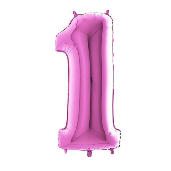 Large 26'' Pink Number Balloon 1