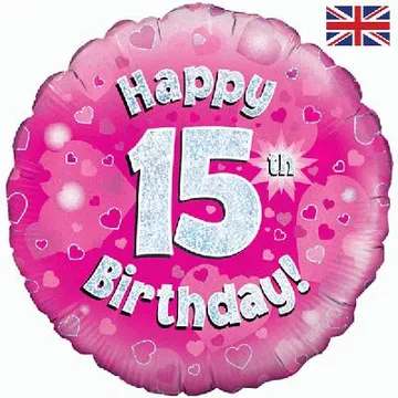 Age Birthday 15 Pink