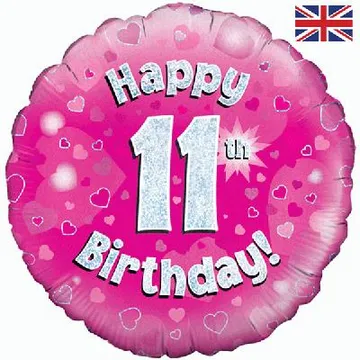 Age Birthday 11 Pink
