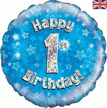 Age Birthday 1 Blue