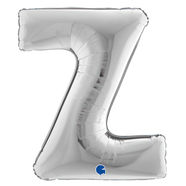 SILVER LETTER Z BALLOON