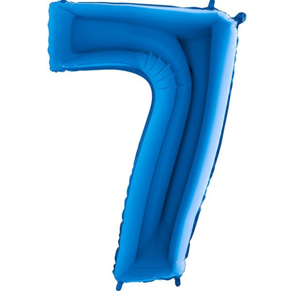 BLUE NUMBER 7 BALLOON