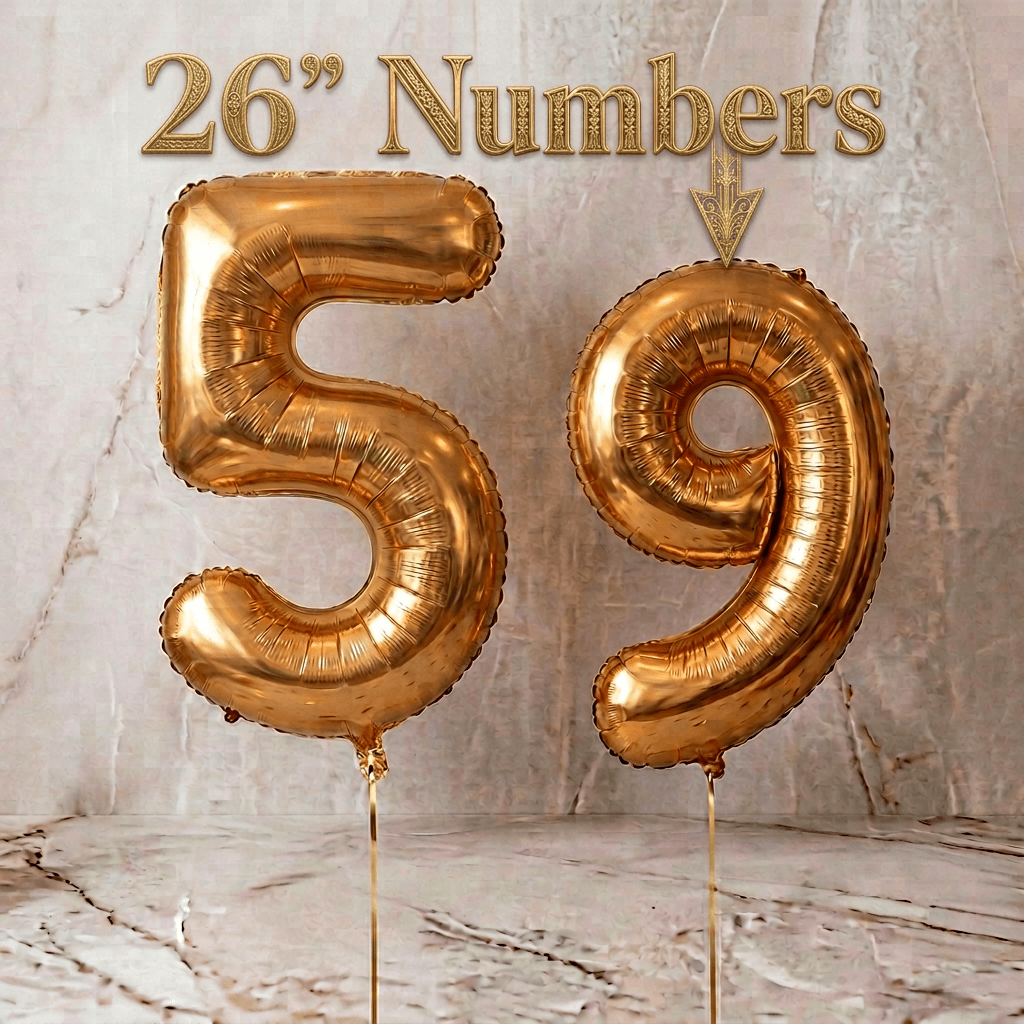Large 26 inch Number Balloons