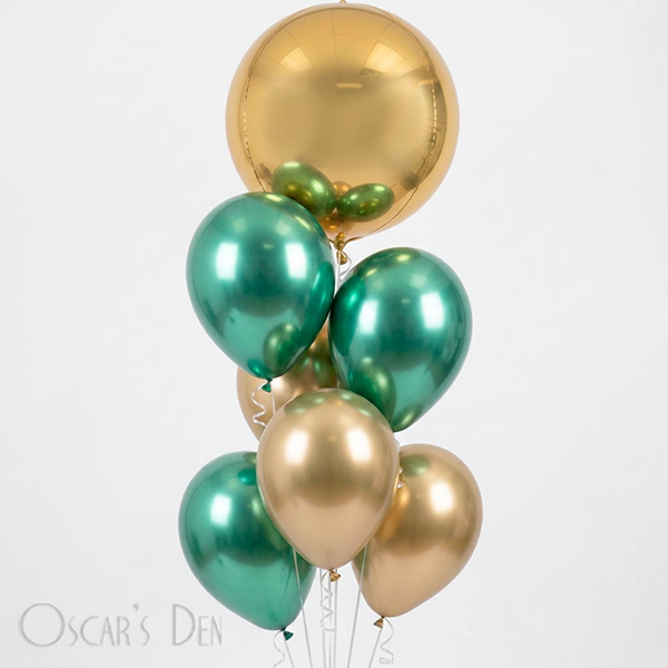 Orb & chrome latex balloon arrangement