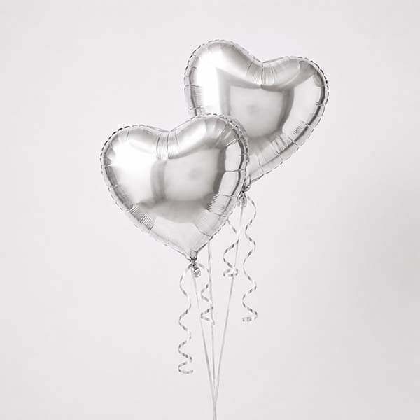 Silver Hearts Small Bunch