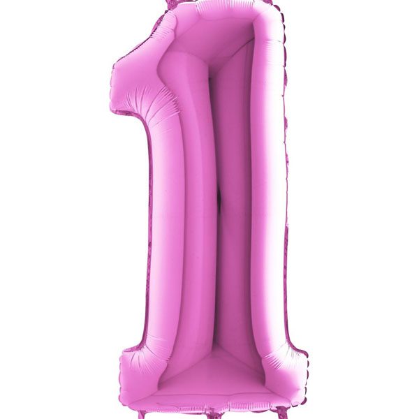 PINK NUMBER 1 BALLOON