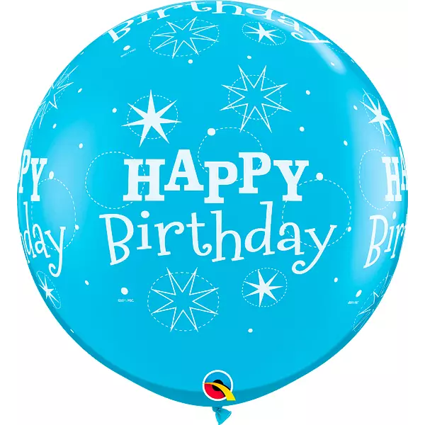 Giant 3ft Blue Birthday Balloon