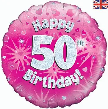 Age Birthday 50 Pink