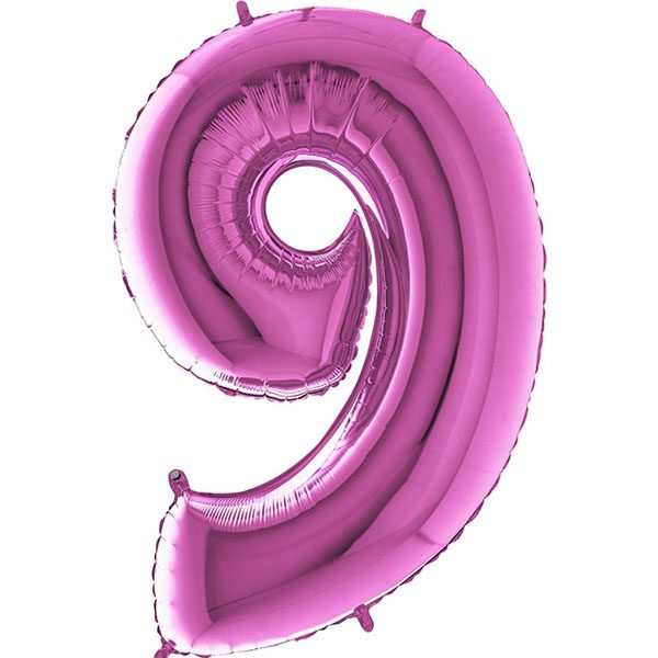 PINK NUMBER 9 BALLOON