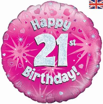 Age Birthday 21 Pink