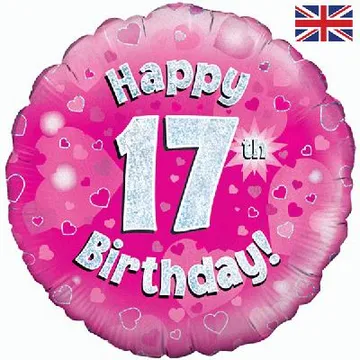 Age Birthday 17 Pink