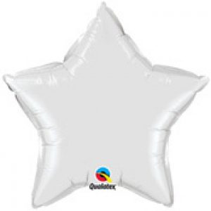 WHITE STAR FOIL BALLOON