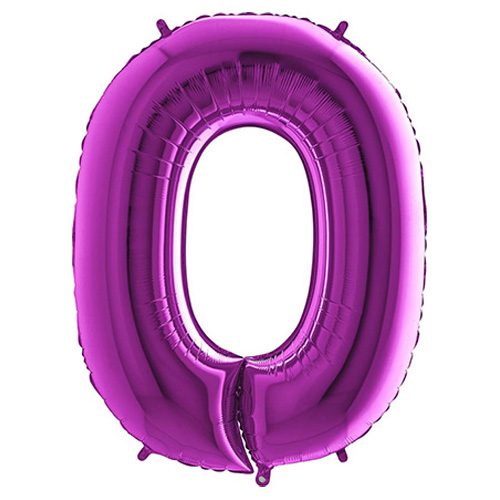 PURPLE NUMBER 0 BALLOON