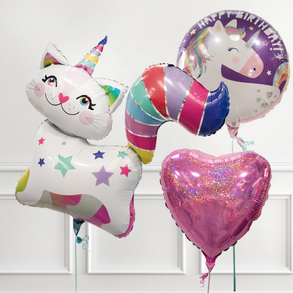 Magical Caticorn & Unicorn Balloons