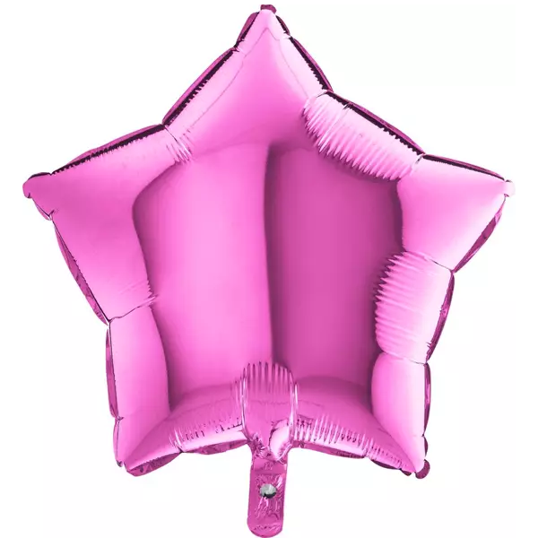 FUCHSIA STAR HELIUM BALLOON