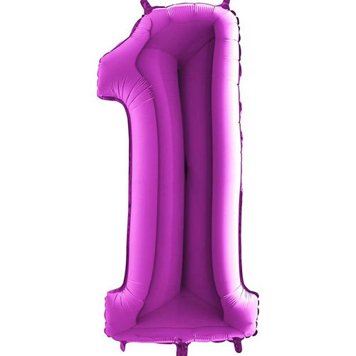 PURPLE NUMBER 1 BALLOON