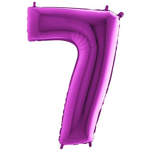 PURPLE NUMBER 7 BALLOON