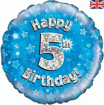 Age Birthday 5 Blue
