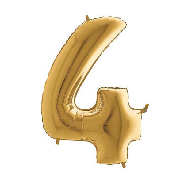 Large 26'' Gold Number Balloon 4