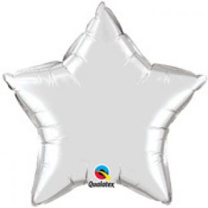 SILVER STAR FOIL BALLOON