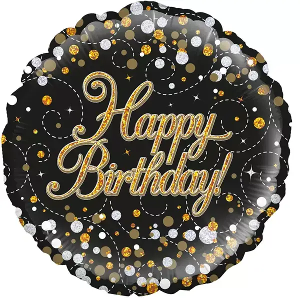 Black & Gold Fizz Birthday