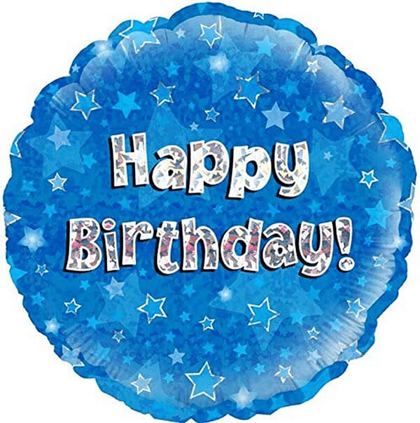 Blue & Silver Happy Birthday
