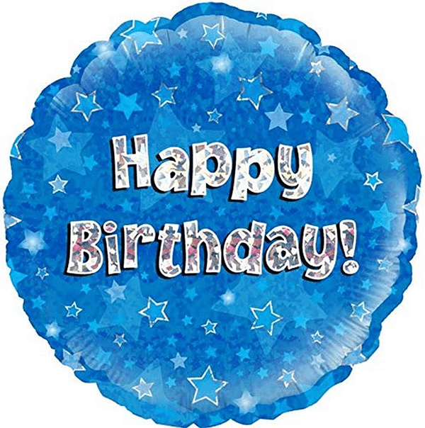 Blue & Silver Happy Birthday