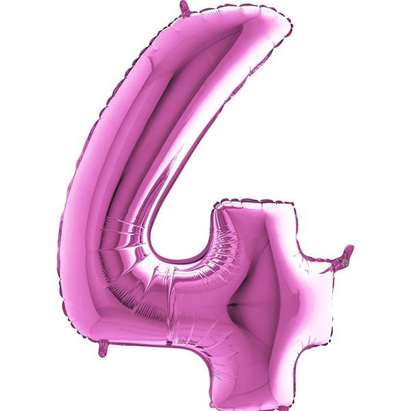 PINK NUMBER 4 BALLOON