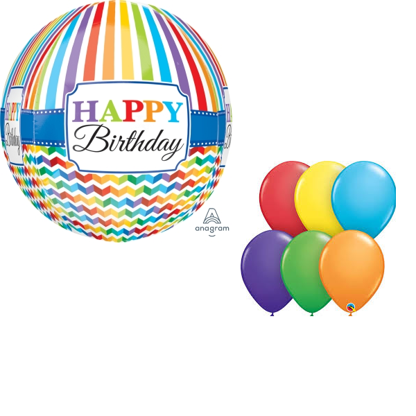 Bright Stripe Chevron Balloon Tree