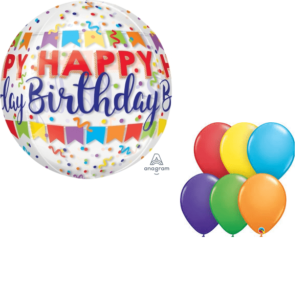 Rainbow Banner Balloon Tree