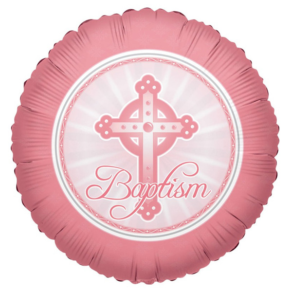Pink Baptism Balloon