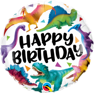 Dinosaur Birthday Colourful Balloon