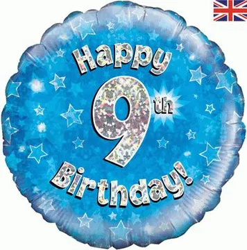 Age Birthday 9 Blue