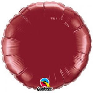 BURGUNDY ROUND FOIL BALLOON