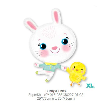 Bunny & Chick Easter Balloon SuperShape